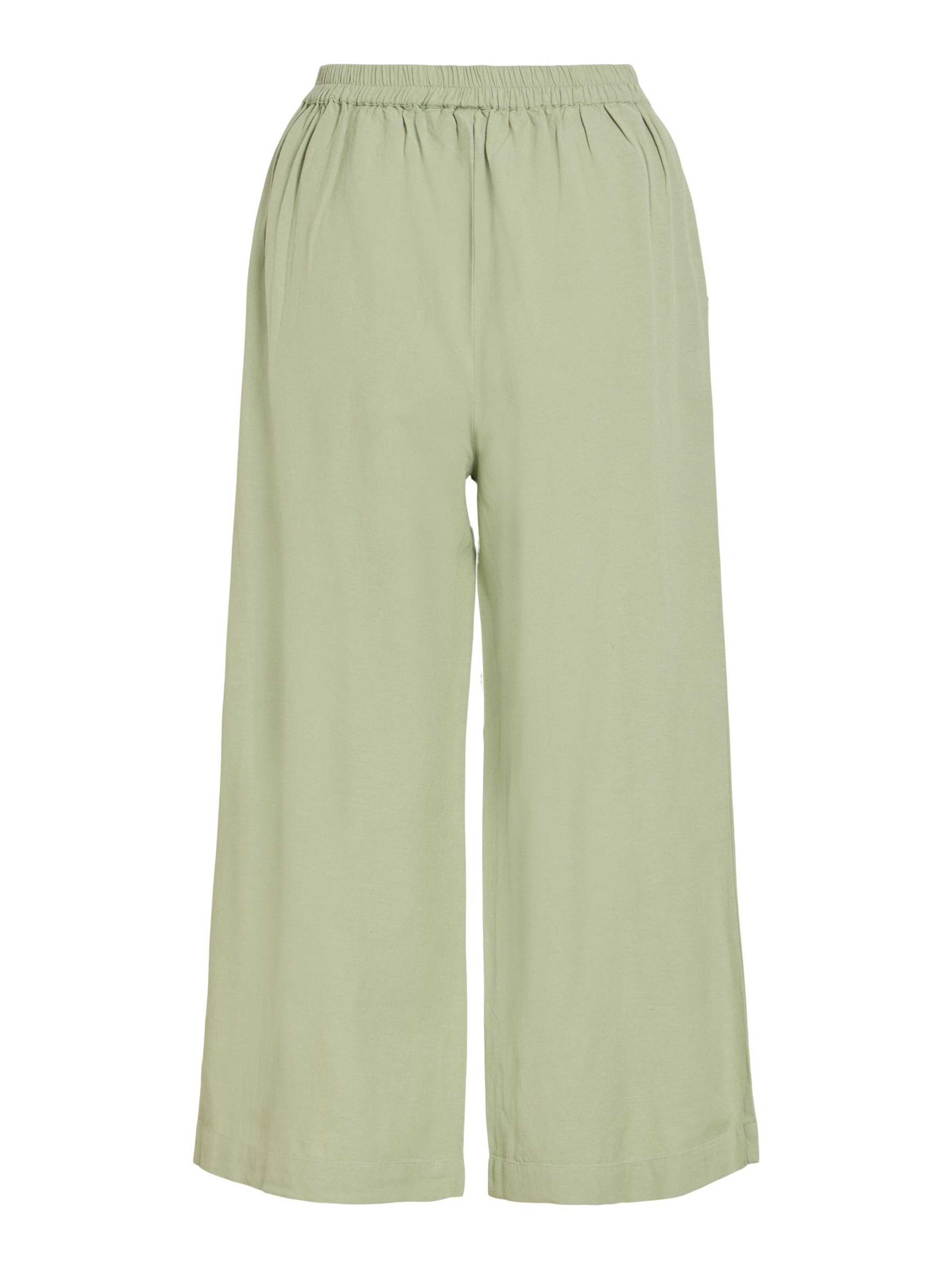 VILA Wide leg Trousers 'VIPRISILLA' in Green