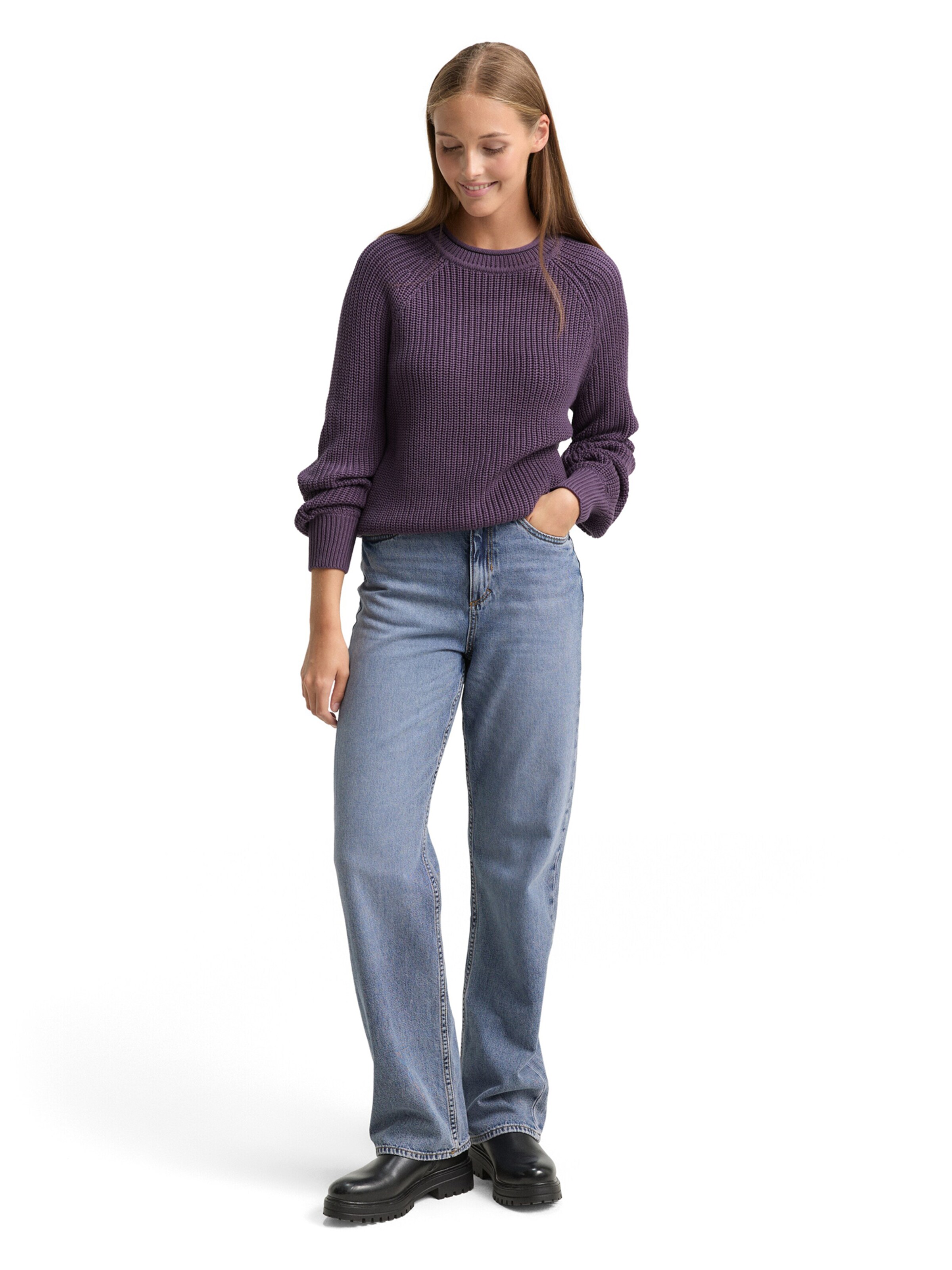 TOM TAILOR DENIM Sweater in Purple