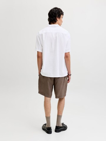 JACK & JONES Comfort fit Button Up Shirt 'Summer' in White
