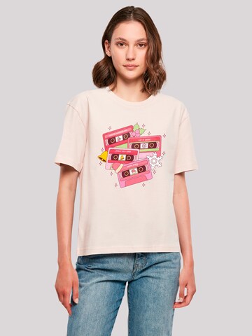 T-shirt 'Christmas Retro Song' F4NT4STIC en rose : devant