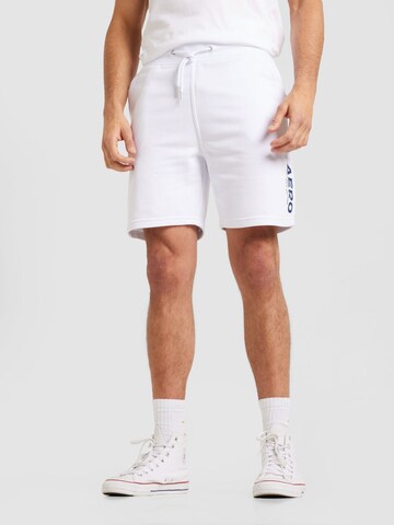 Regular Pantalon de sport AÉROPOSTALE en blanc : devant