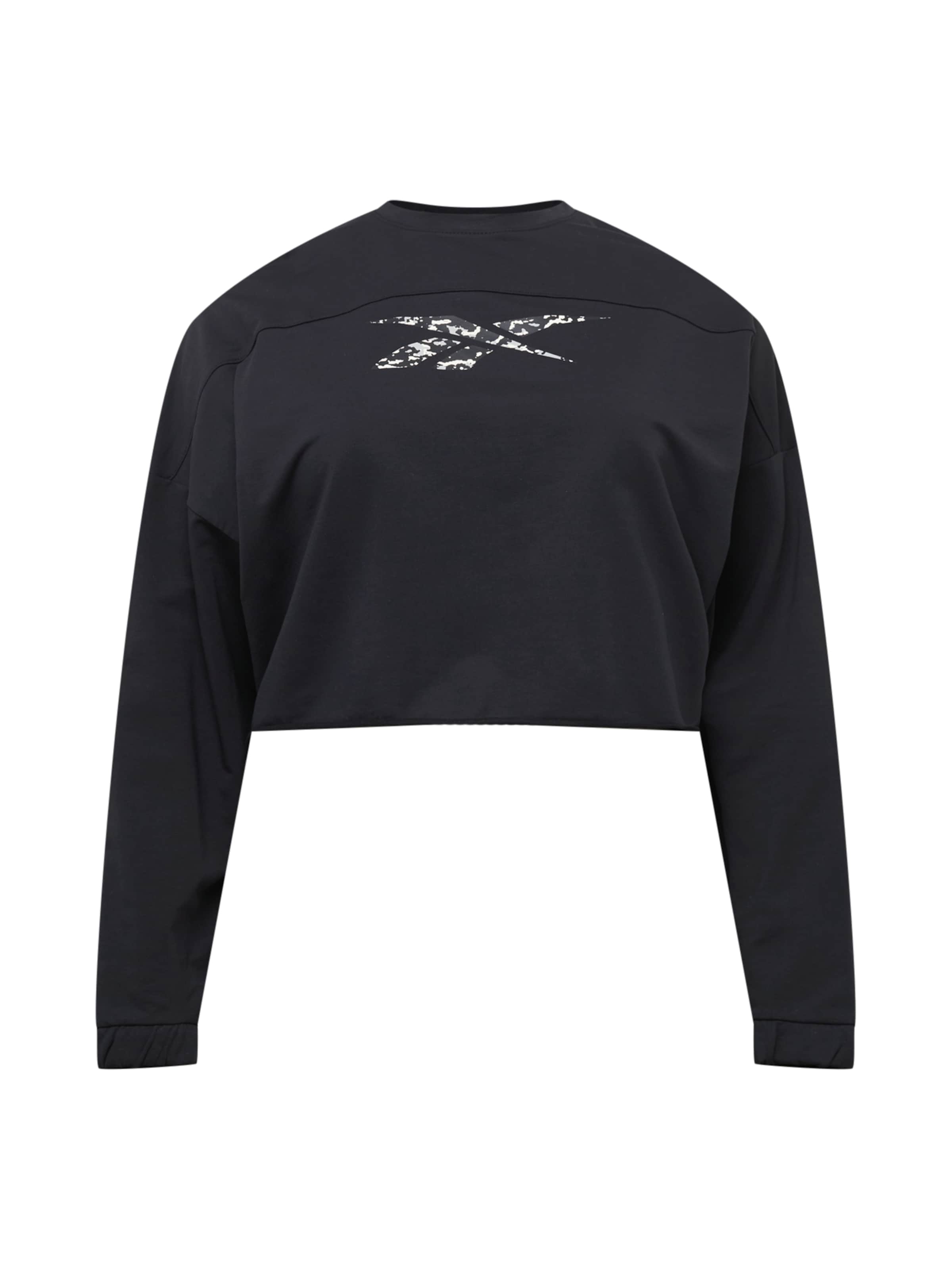 Reebok Αθλητική μπλούζα φούτερ 'Modern Safari' σε μαύρο: μπροστά