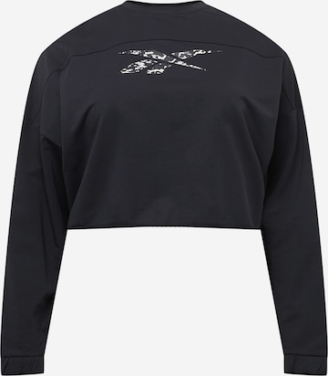 Reebok Αθλητική μπλούζα φούτερ 'Modern Safari' σε μαύρο: μπροστά