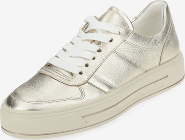 Baskets basses ARA en or : devant