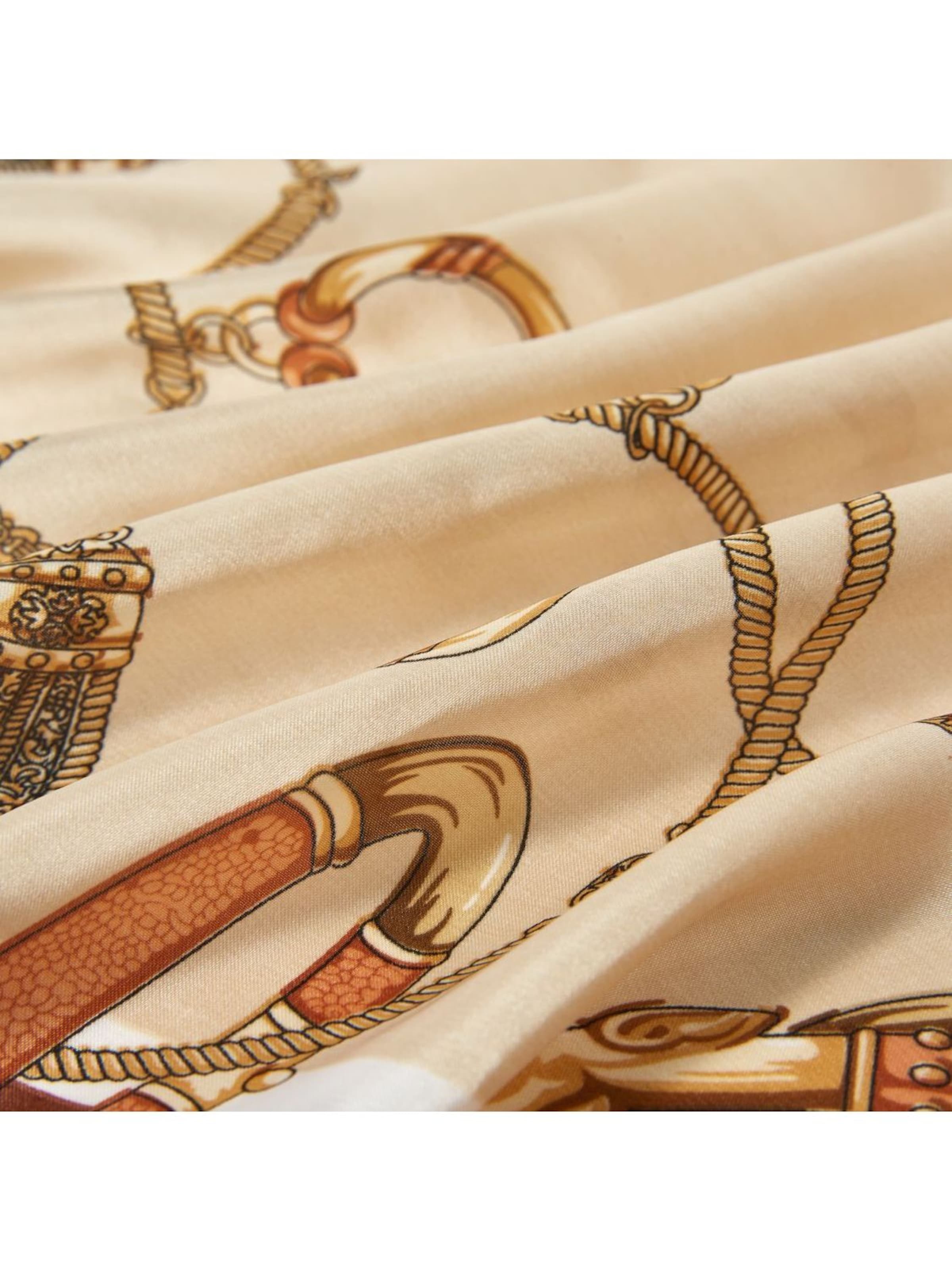 alberto cabale - Chal 'Petit carré de Soie Multirings Cléo' en marrón