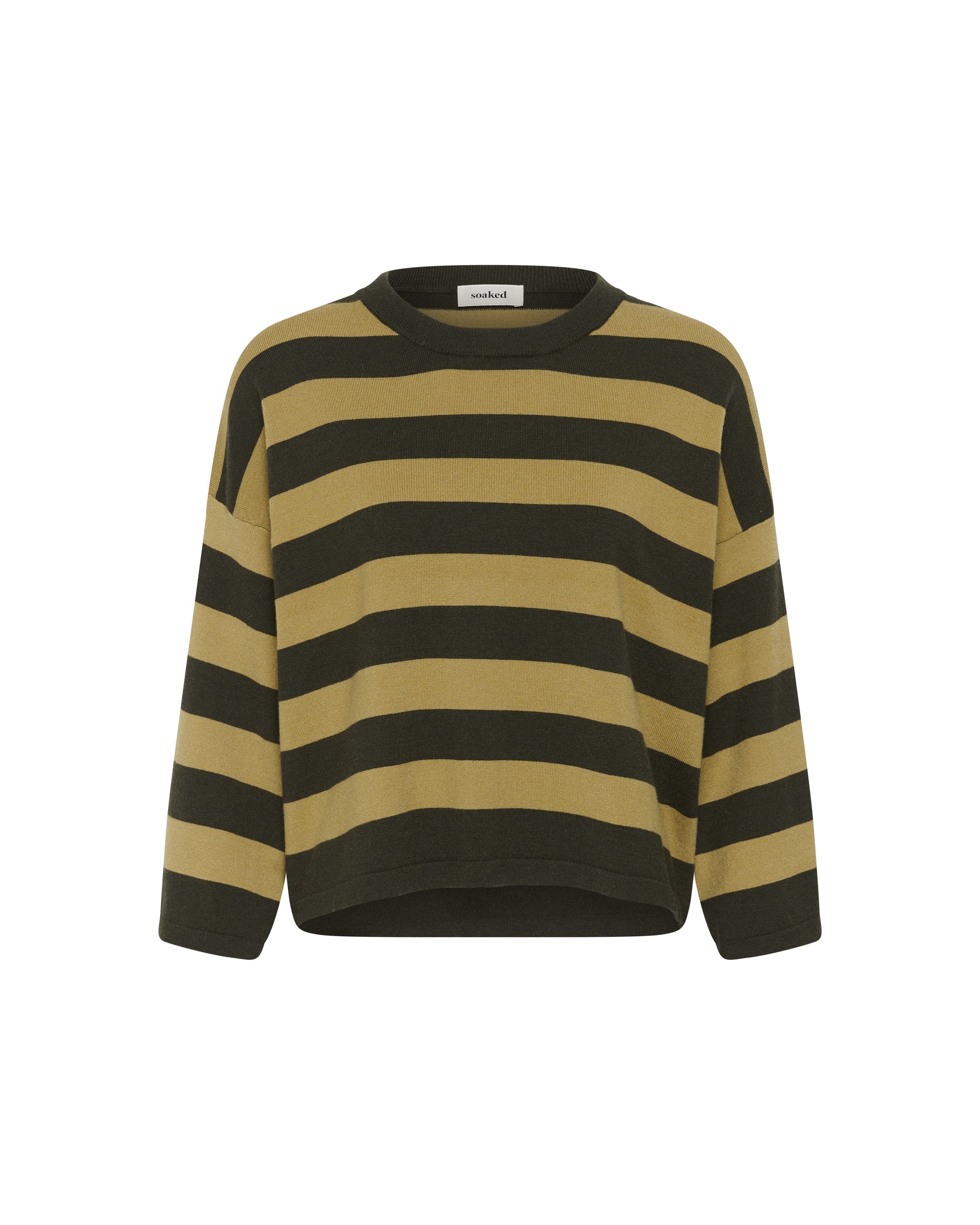 SOAKED IN LUXURY - Jersey 'SLSpina' en marrón: frente