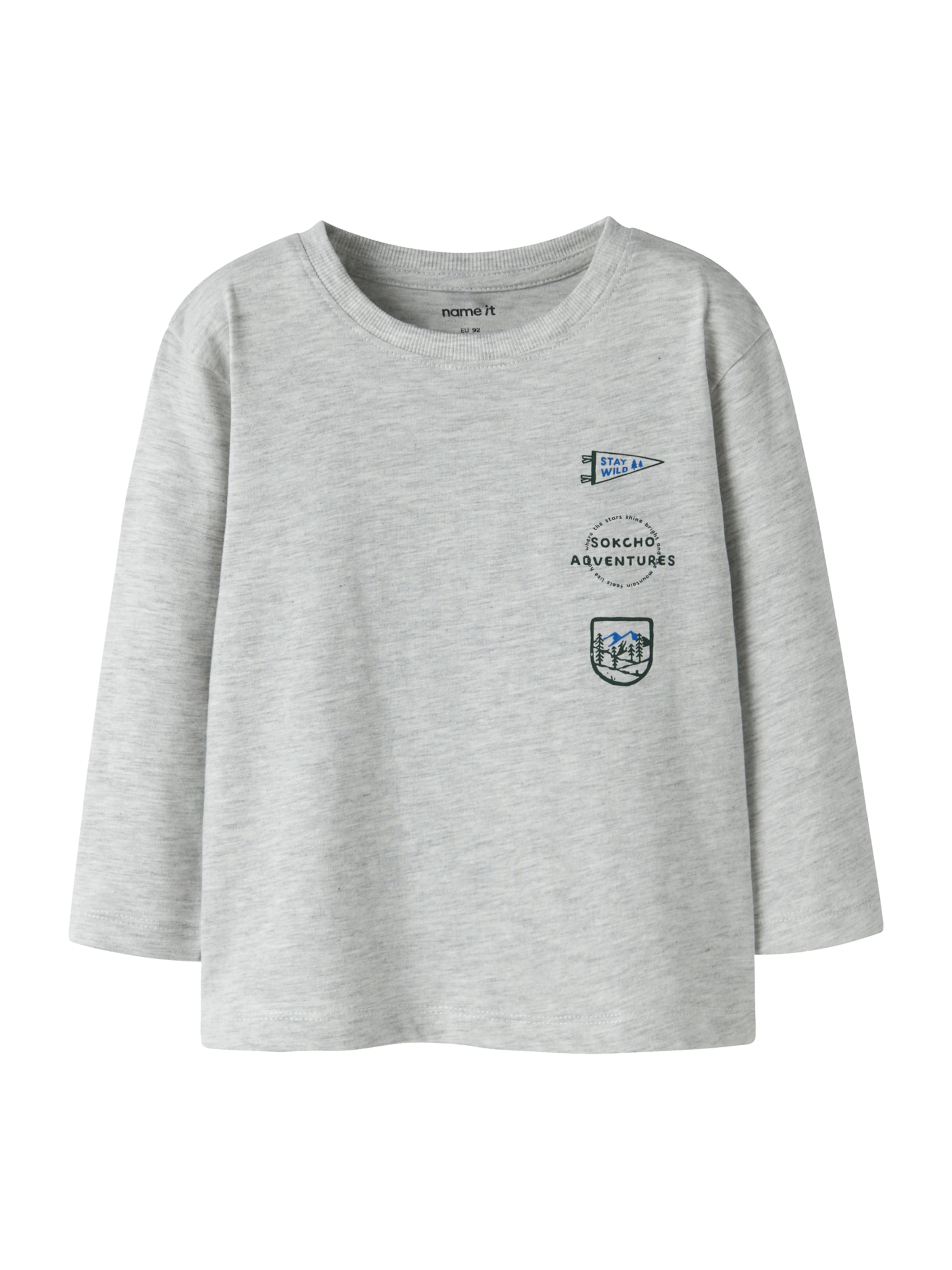 NAME IT Shirt 'NMMOBRIAN' in Grijs: voorkant