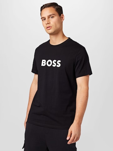 Maglietta di BOSS in nero: frontale