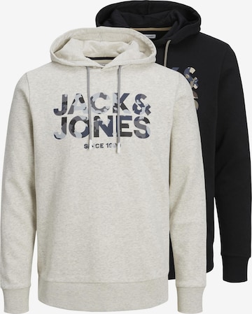 JACK & JONES كنزة رياضية 'James' بلون أسود: الأمام