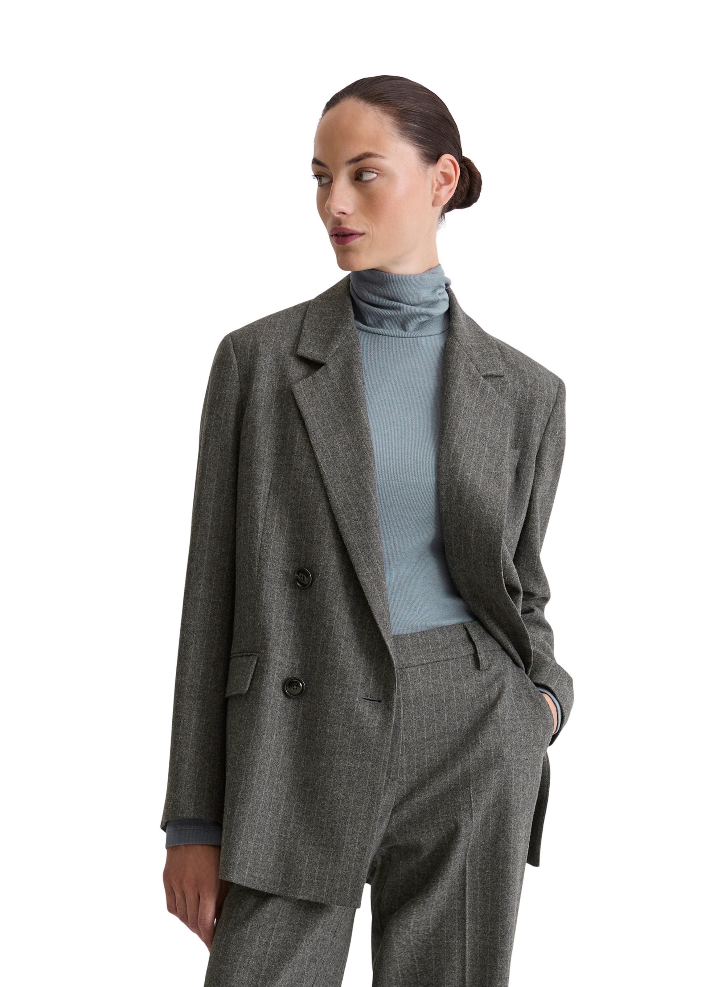 Marc O'Polo Blazers in Grijs: voorkant