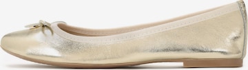 Kazar Ballet Flats in Gold: front