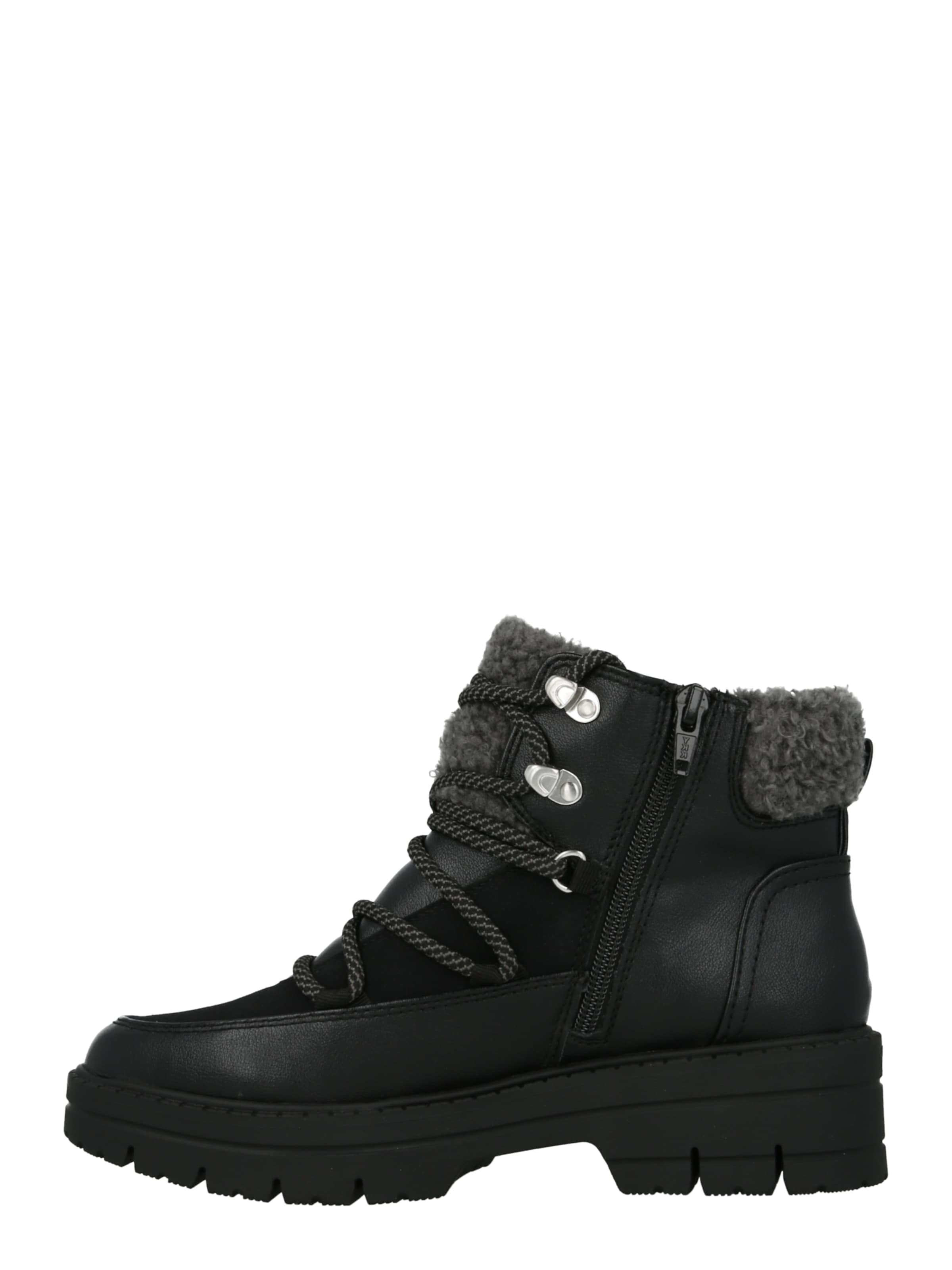 JANA Botki sznurowane w kolorze czarny