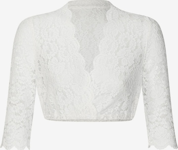 WALDORFF Dirndlbluse 'Sarah' aus hochwertiger Spitze in Beige: Vorderseite