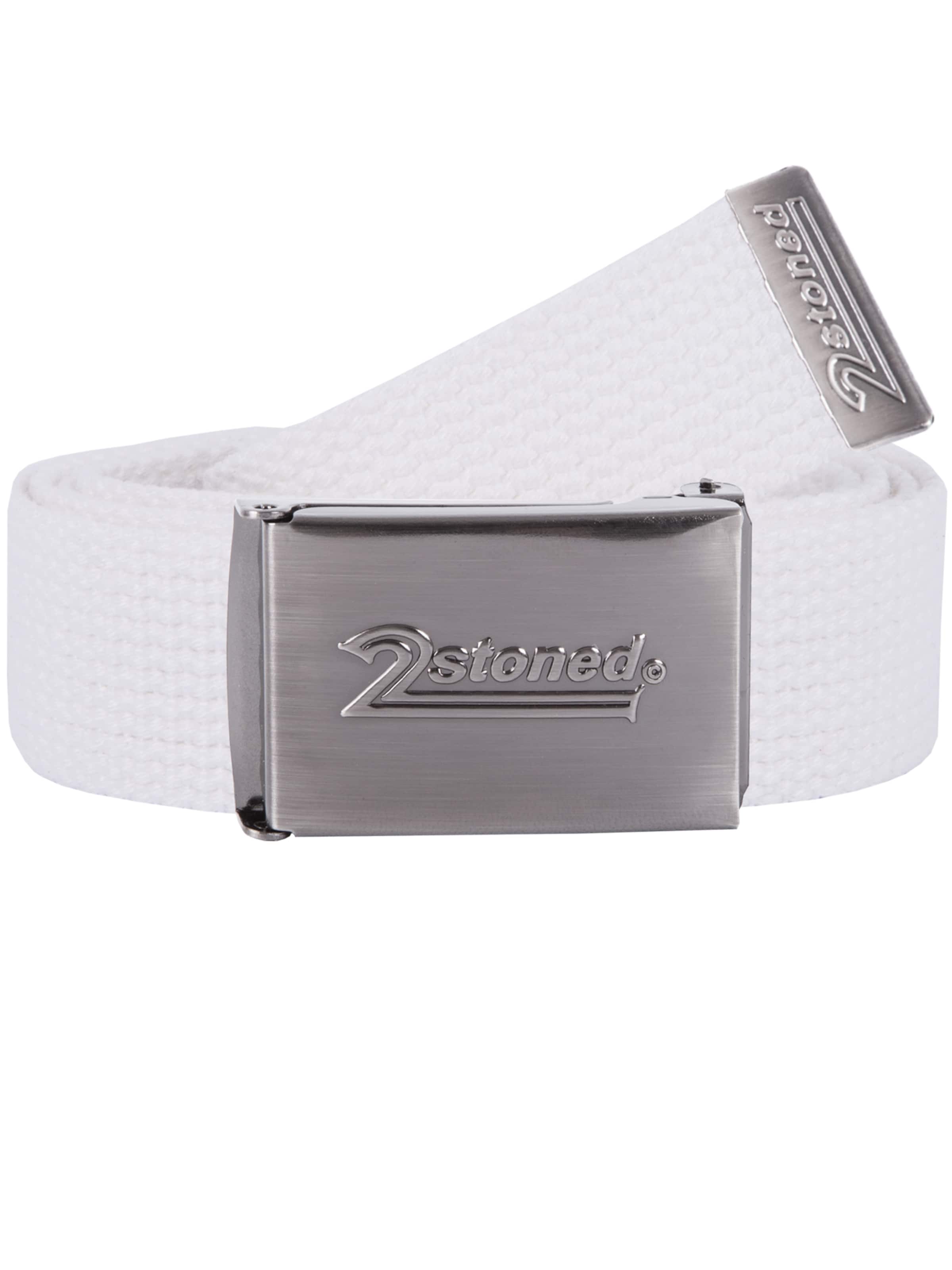 2Stoned Belt 'Small SPEED Matt' in White: front