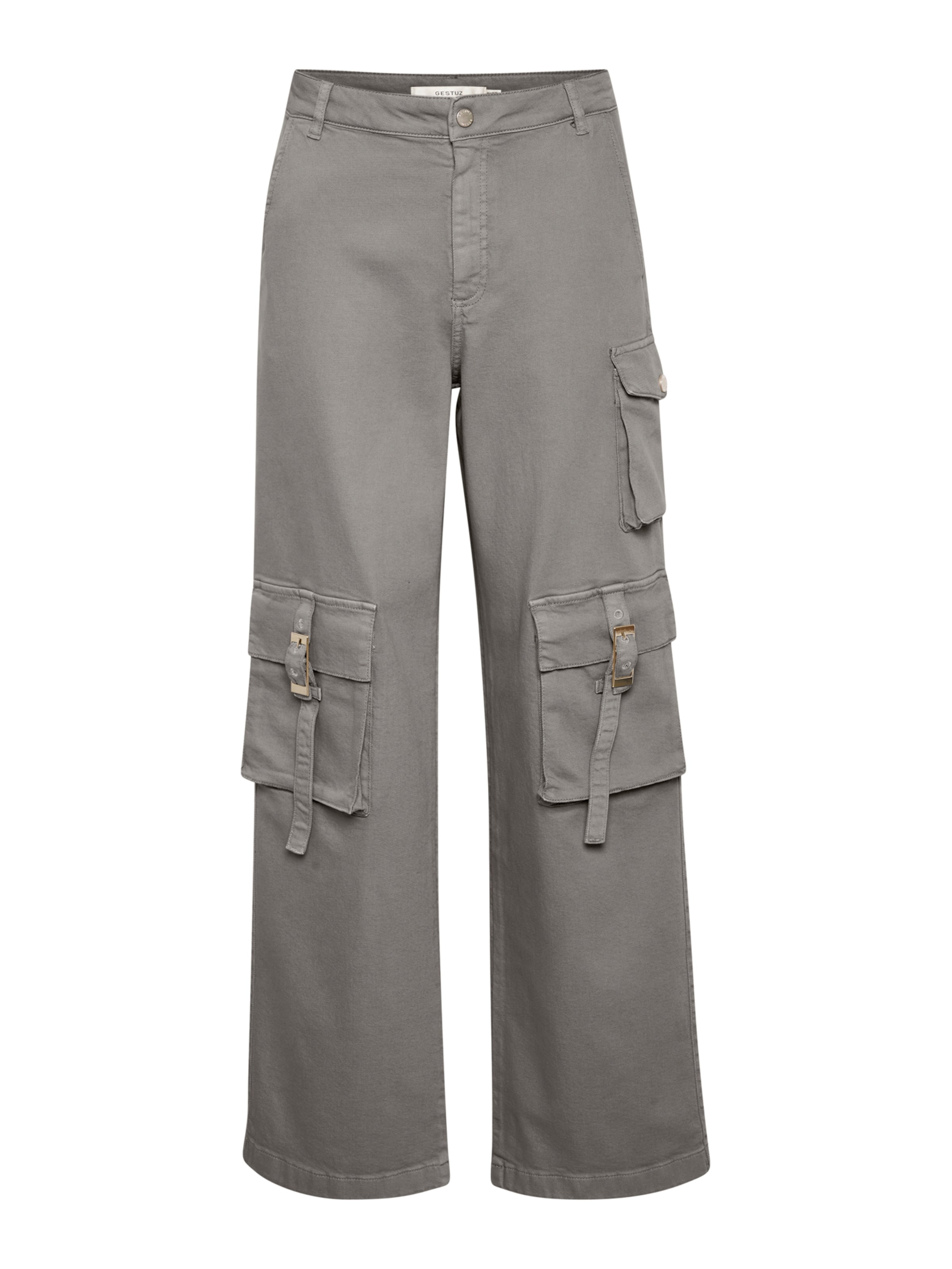 Gestuz Avar lõige Klapptaskutega püksid 'Mirza', värv hall: eest vaates
