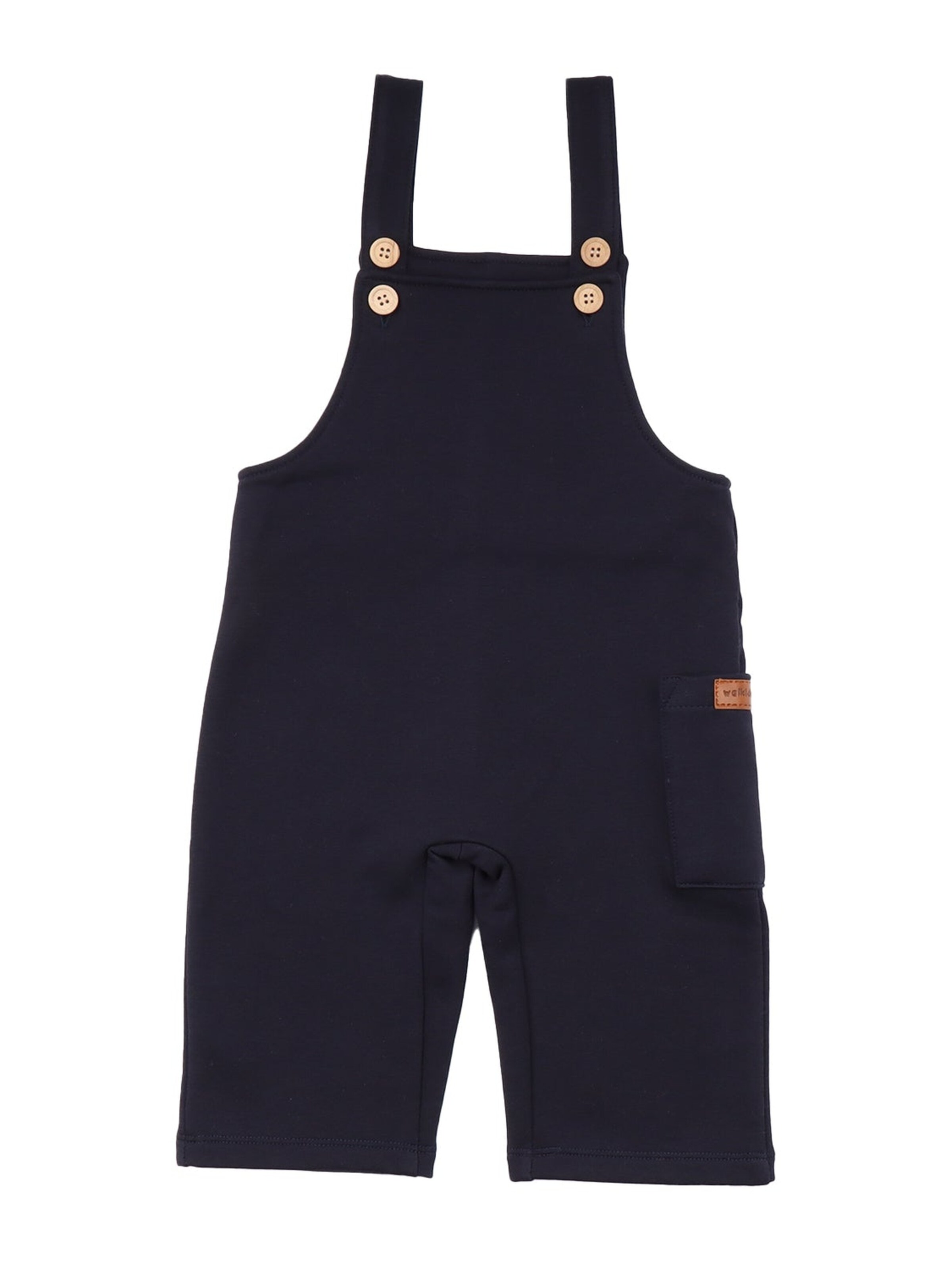 Walkiddy Regular Overalls 'Walkiddy - Unifarbe Dungarees' in Blue: front