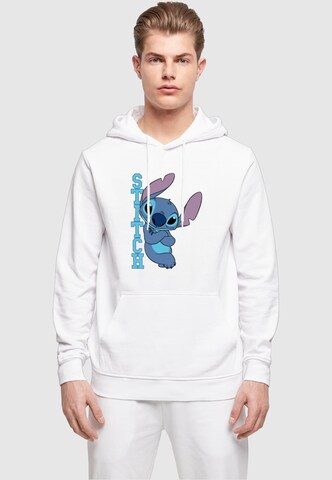 ABSOLUTE CULT Sweatshirt 'Lilo And Stitch - Posing' in Wit: voorkant