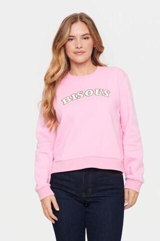 SAINT TROPEZ Sweatshirt 'Dajla' in Pink: predná strana