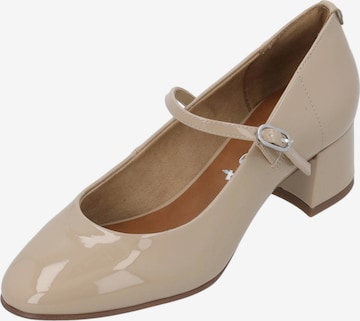 Tamaris Ballet Flats with Strap '22312' in Beige: front