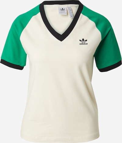 ADIDAS ORIGINALS Тениска 'Adicolor 70S Cali' в тревнозелено / черно / мръсно бяло, Преглед на продукта