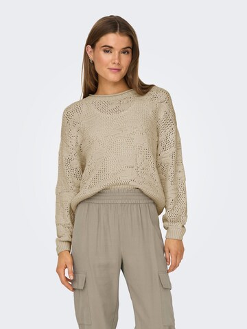 ONLY Sweater 'Cille Life' in Beige: front