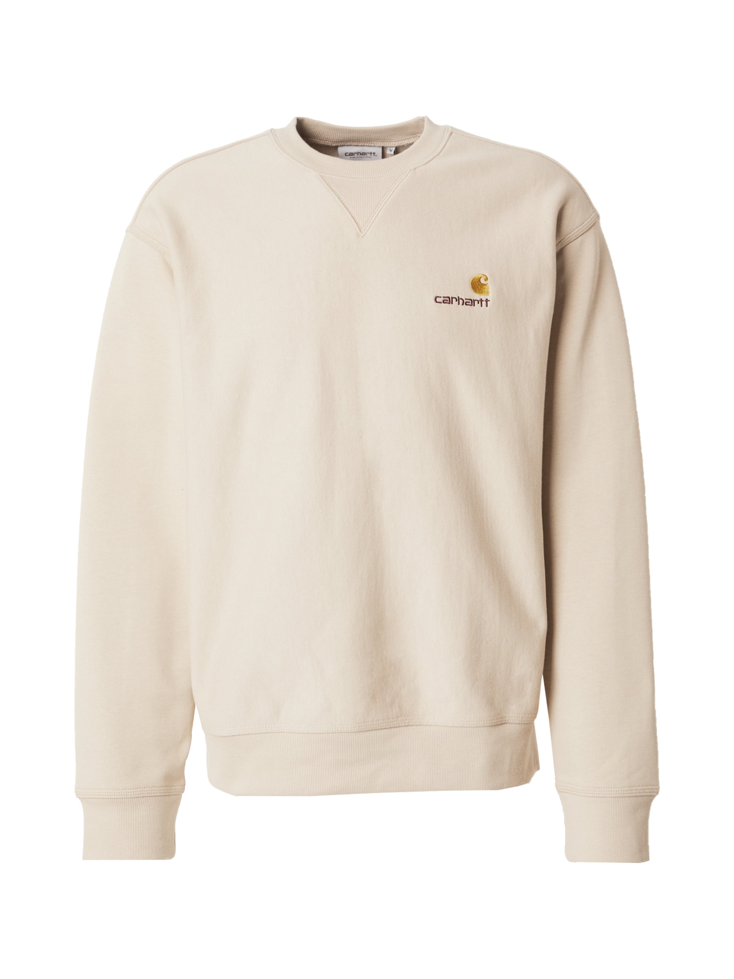 Carhartt WIP Sweatshirt 'American Script' in Beige: voorkant