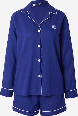 Lauren Ralph Lauren Korte pyjama in Blauw: voorkant