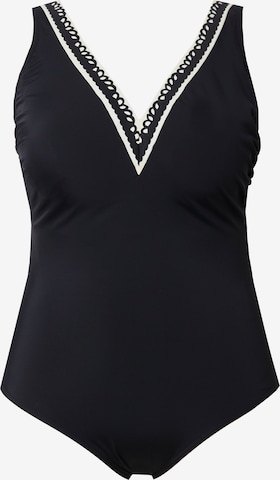 Ulla Popken Uimapuku värissä musta: etupuoli