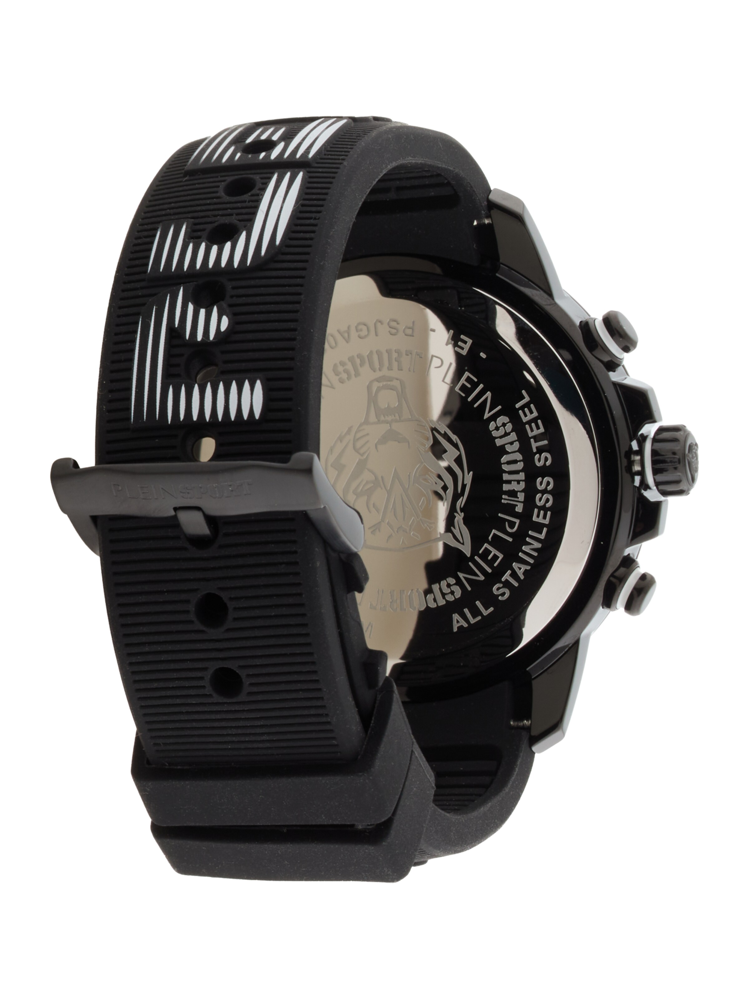 Plein Sport Аналогов часовник в черно