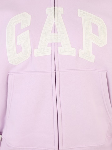 Gap Petite Sweatjacke 'HERITAGE' in Lila