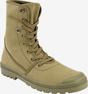 Baskets basses Brandit en vert : devant