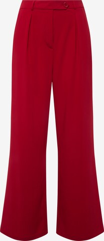 Studio Untold Pleat-Front Pants in Red: front