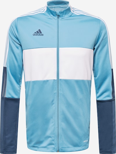 ADIDAS PERFORMANCE Sportjacka 'TIRO' i marinblå / ljusblå / vit, Produktvy