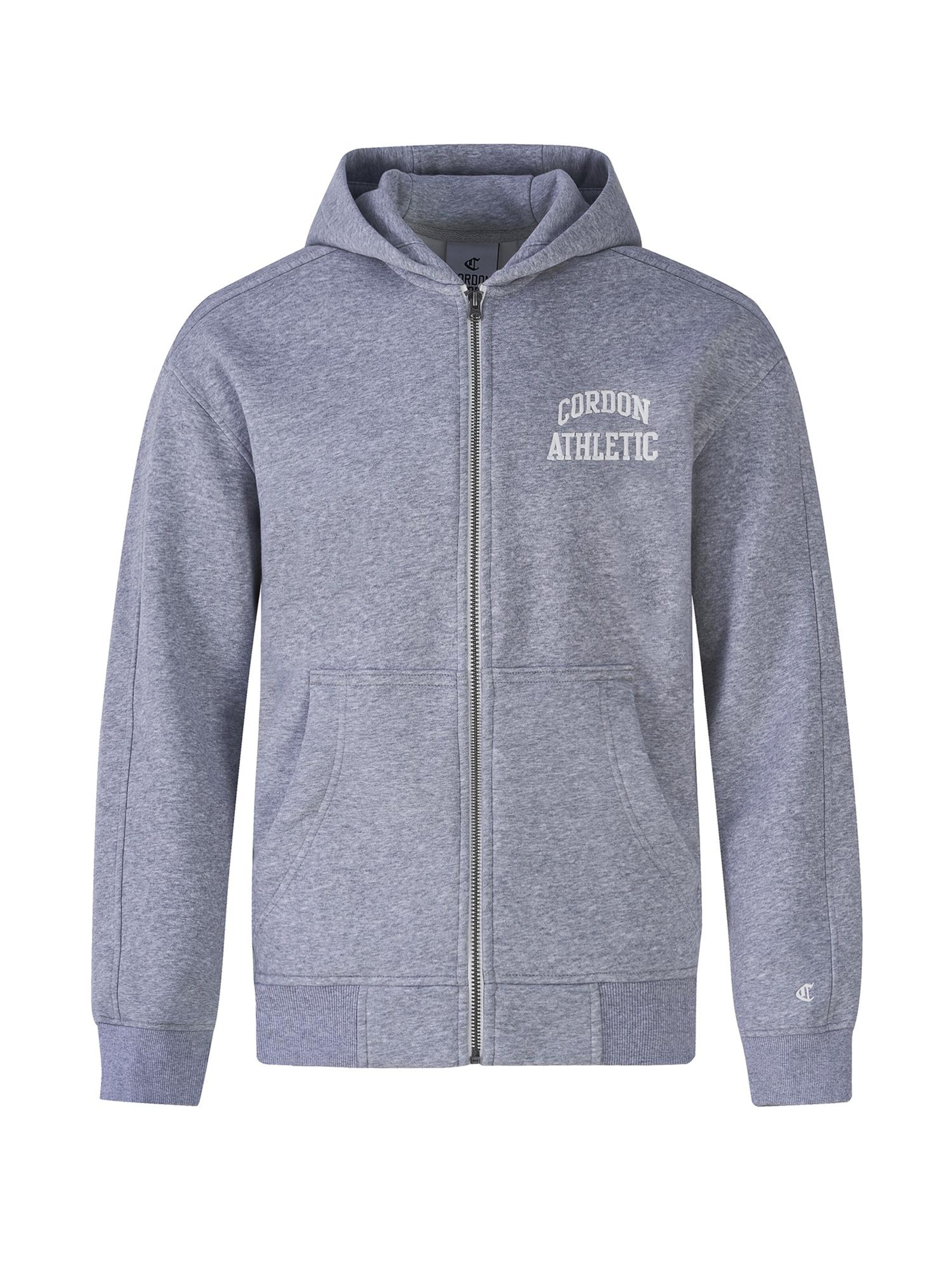 Cordon Sport Zip-Up Hoodie 'Logan' in Grey: front