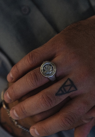Bague 'Tiger' Haze&Glory en argent : devant