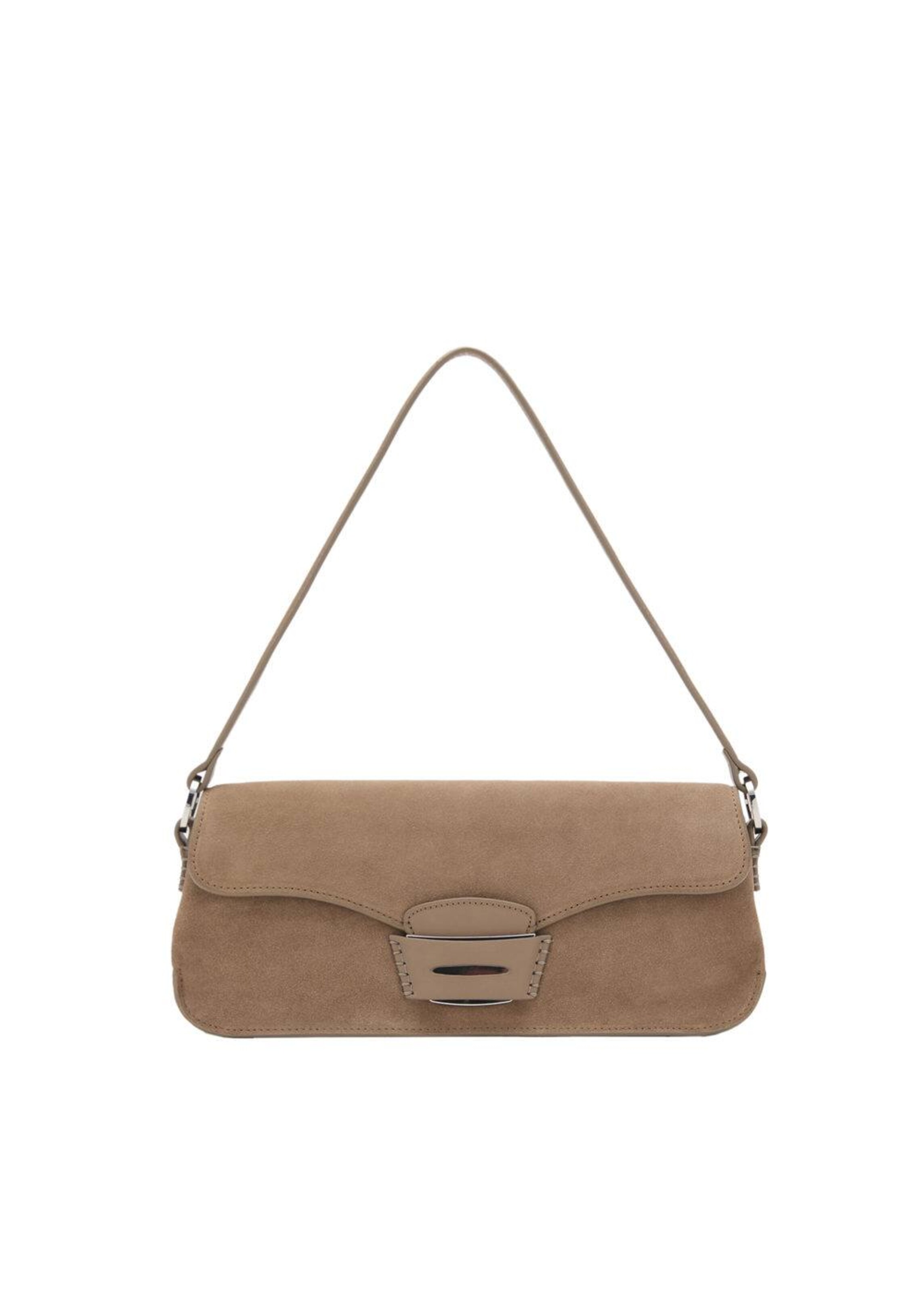 MANGO Shoulder Bag in Brown: front