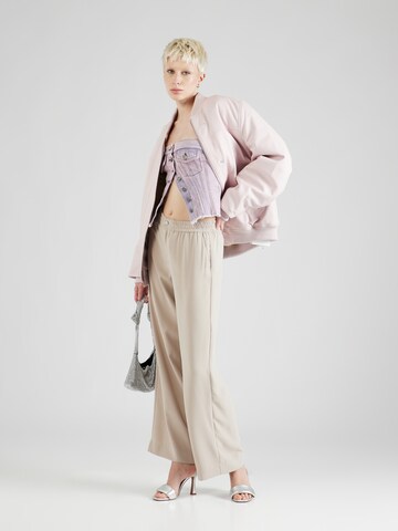 ONLY Wide leg Pants 'LEILA' in Beige