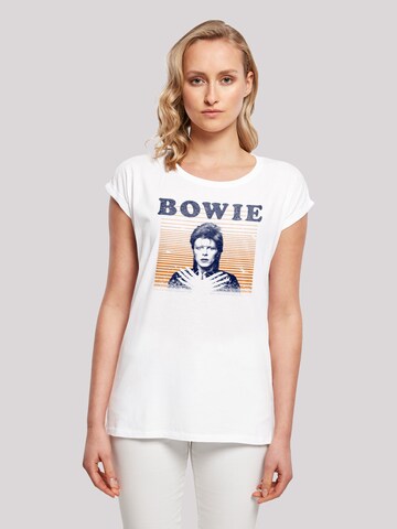 F4NT4STIC Shirt 'David Bowie ' in Wit: voorkant