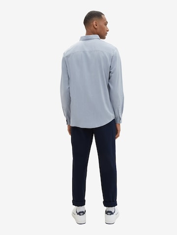 Coupe regular Chemise TOM TAILOR en bleu