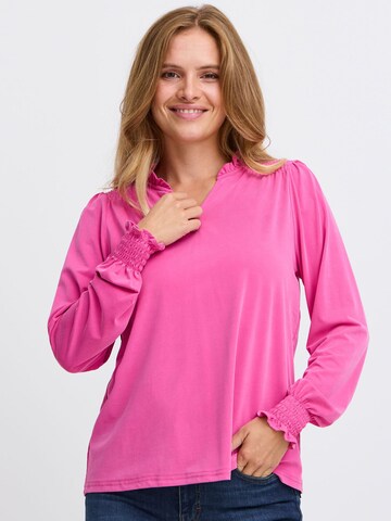 Camicia da donna 'Lippa' di PULZ Jeans in rosa: frontale