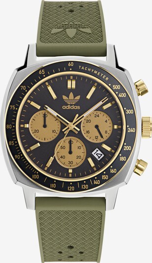 ADIDAS ORIGINALS Analoog horloge 'MASTER' in de kleur Goud / Olijfgroen / Zwart / Zilver, Productweergave
