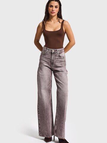 Wide Leg Jean 'Olea Wide High Rise Jeans' IT'S BASIC en marron