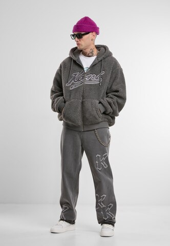 Karl Kani - Sudadera con cremallera 'Varsity' en gris