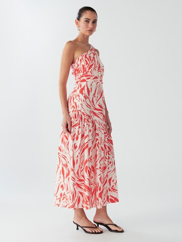 BWLDR Jurk 'FABIO MIDI DRESS' in Oranje: voorkant