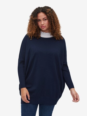 Pull-over 'MCARRIE' Zizzi en bleu : devant