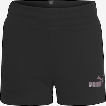 PUMA Regular Sports trousers 'ESS+' in Black: front