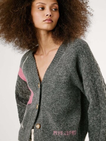 Pepe Jeans Knit cardigan 'Cecily' in Grey