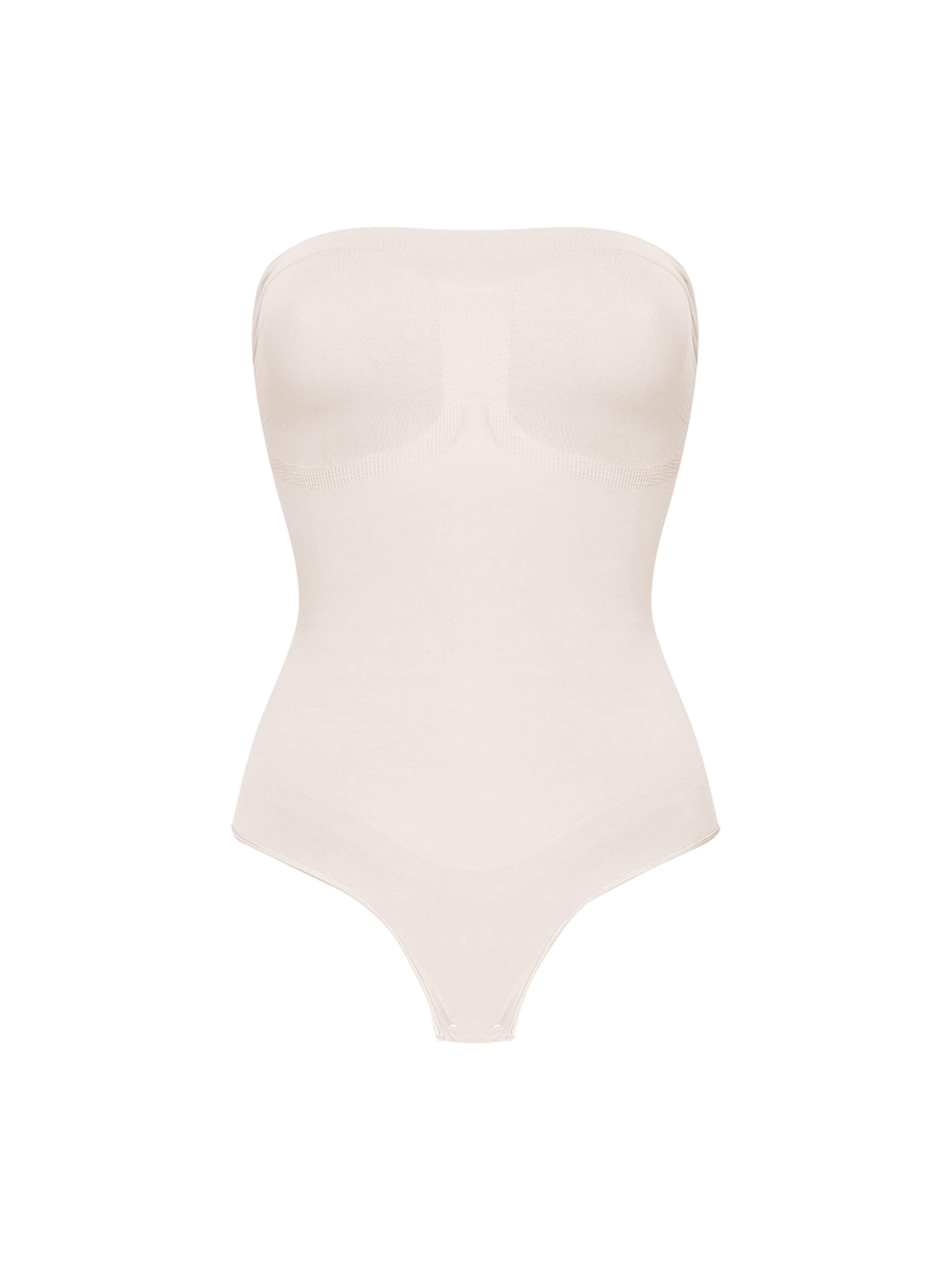 Body modelant 'Trägerloser Bodysuit Sculpting Shapewear mit String' cfab (formerly creamy fabrics) en beige : devant