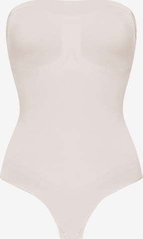 Body modelant 'Trägerloser Bodysuit Sculpting Shapewear mit String' cfab (formerly creamy fabrics) en beige : devant