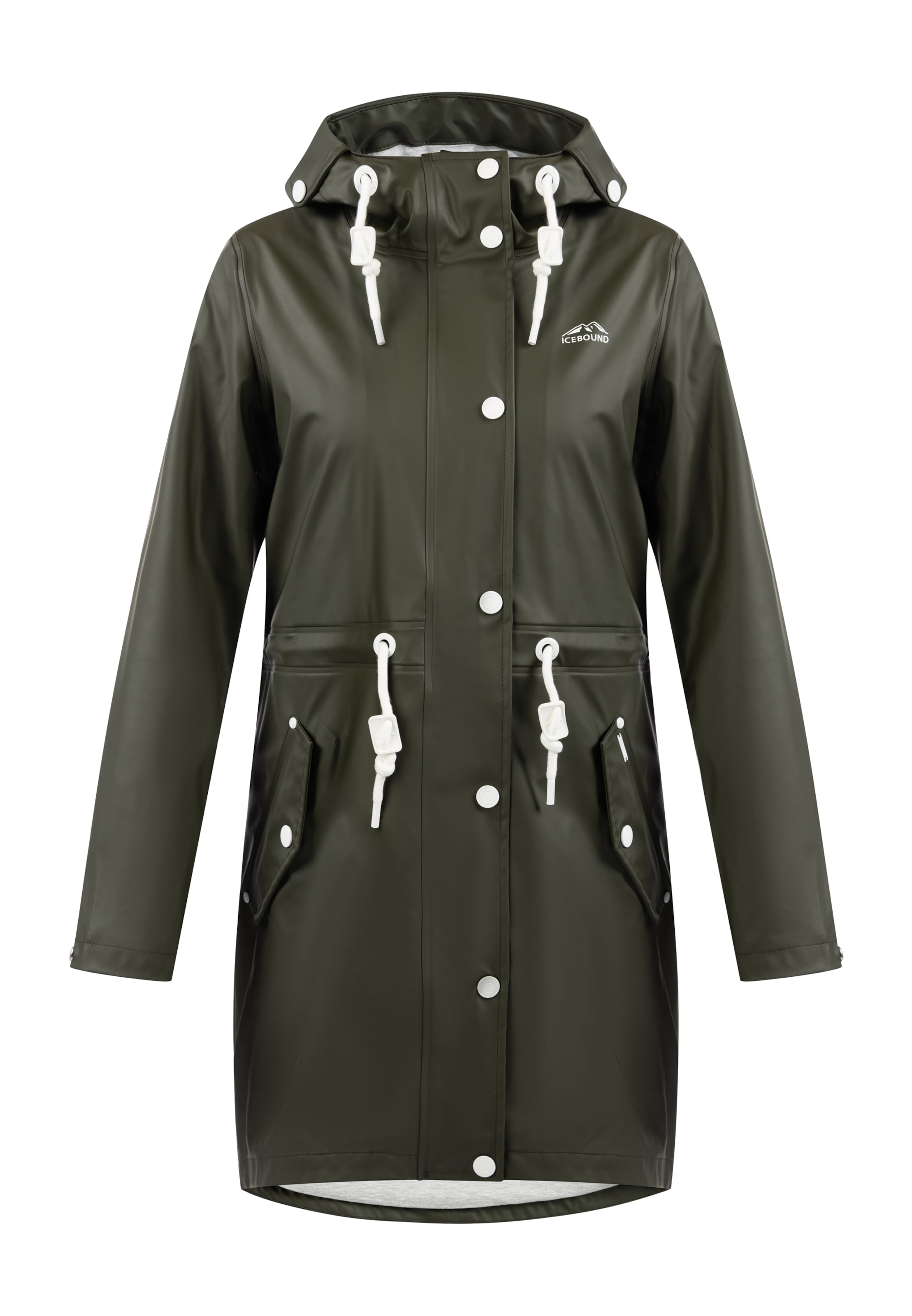 Yuka Raincoat in Green: front